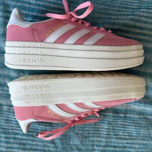NEW WOT ADIDAS Gazelle Bold Suede Platform Sneakers